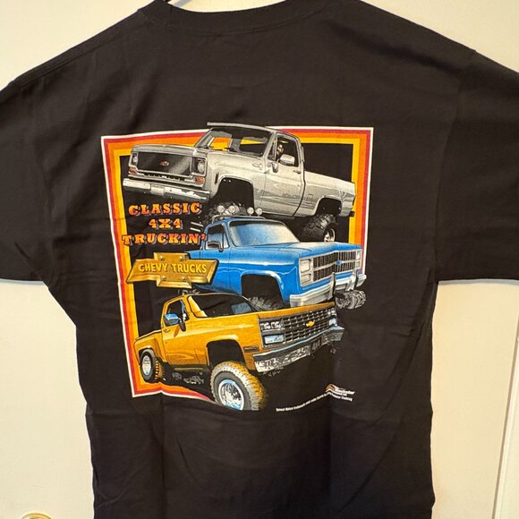 Classic Chevy 4x4 Black T Shirt Large - Picture 1 of 2